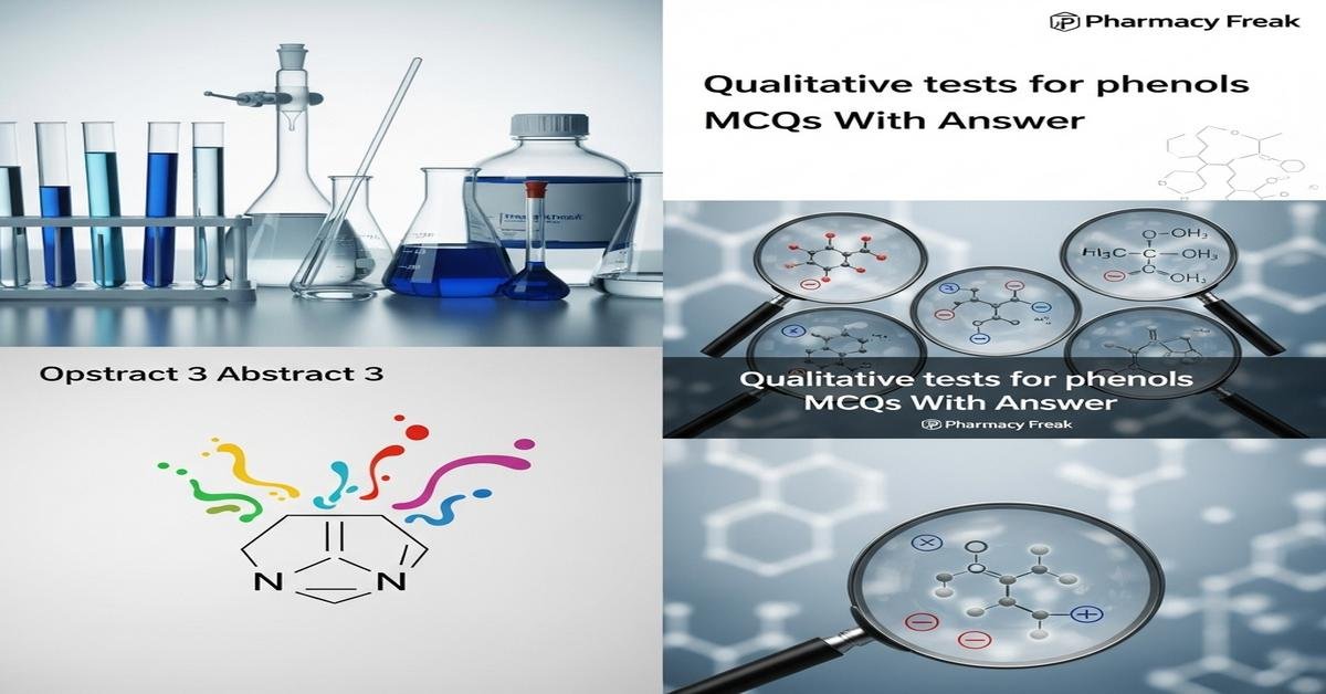Qualitative tests for phenols MCQs With Answer