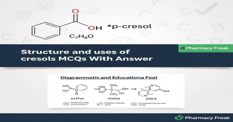 Structure and uses of cresols MCQs With Answer