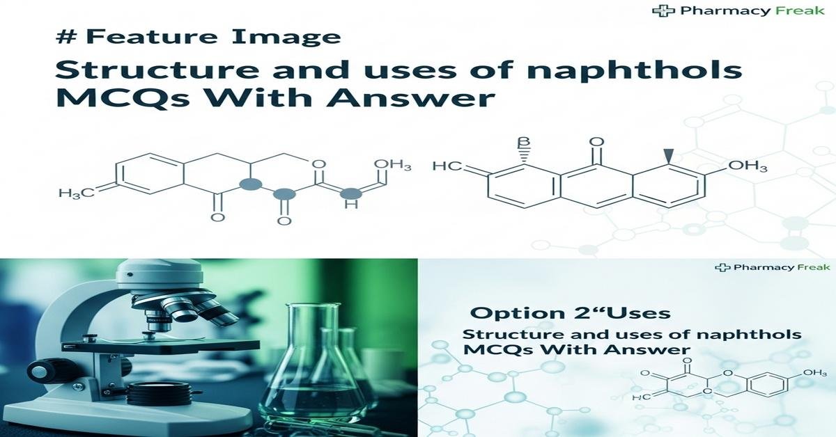 Structure and uses of naphthols MCQs With Answer