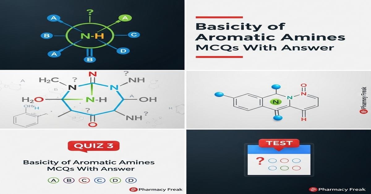 Basicity of aromatic amines MCQs With Answer
