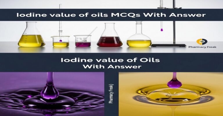 Iodine value of oils MCQs With Answer