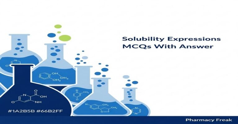 Solubility expressions MCQs With Answer
