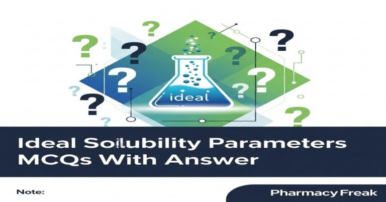 Ideal solubility parameters MCQs With Answer