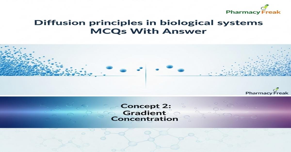 Diffusion principles in biological systems MCQs With Answer