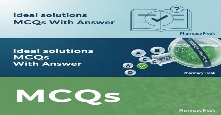 Ideal solutions MCQs With Answer