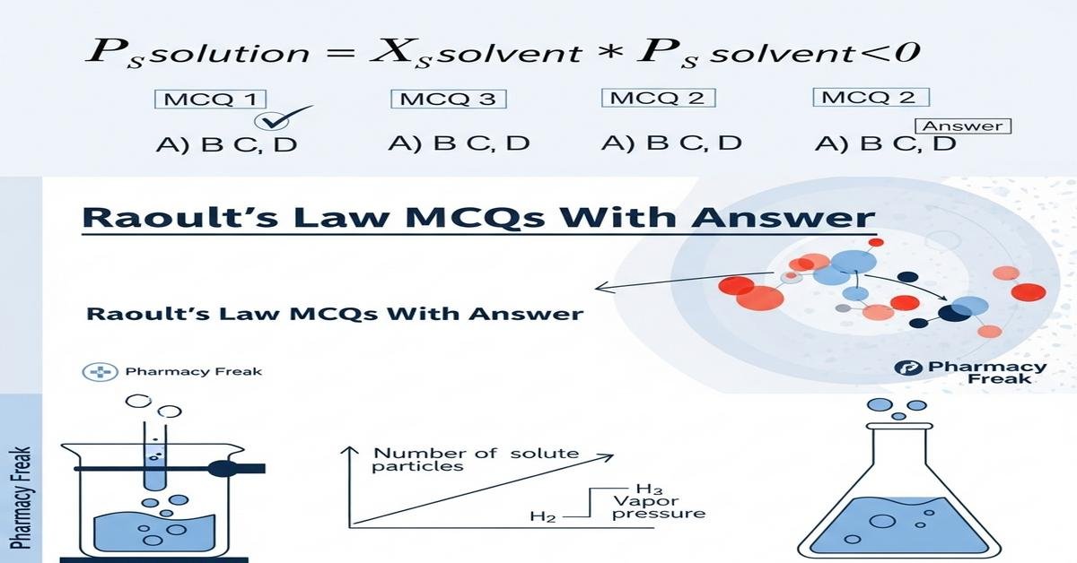 Raoult’s law MCQs With Answer