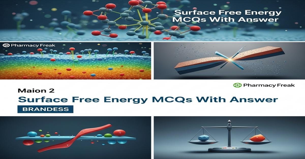 Surface free energy MCQs With Answer