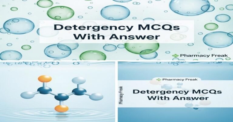 Detergency MCQs With Answer