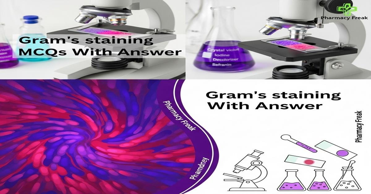 Gram’s staining MCQs With Answer