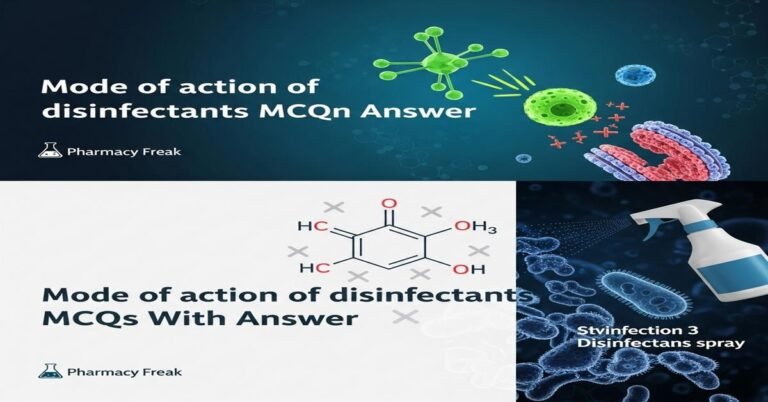 Mode of action of disinfectants MCQs With Answer