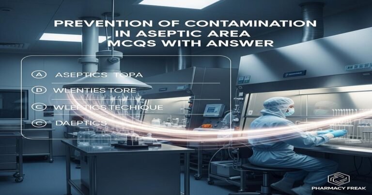 Prevention of contamination in aseptic area MCQs With Answer