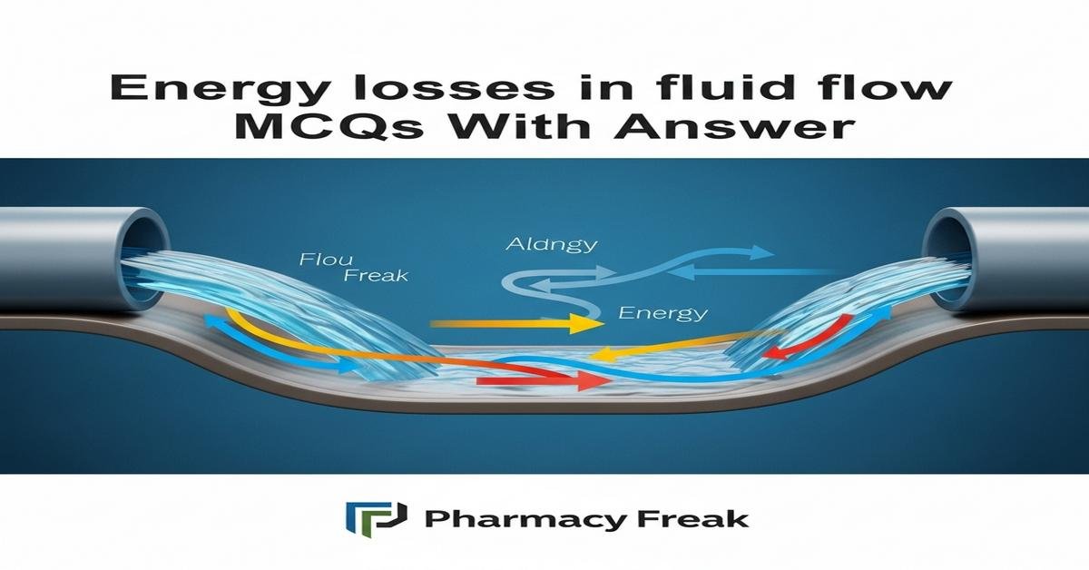 Energy losses in fluid flow MCQs With Answer
