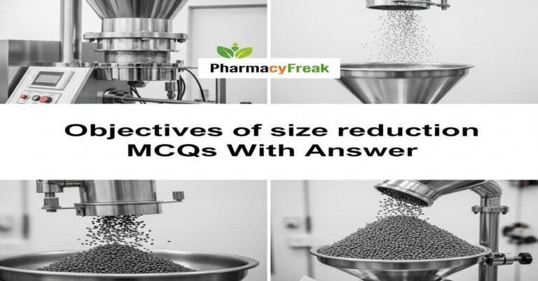 Objectives of size reduction MCQs With Answer