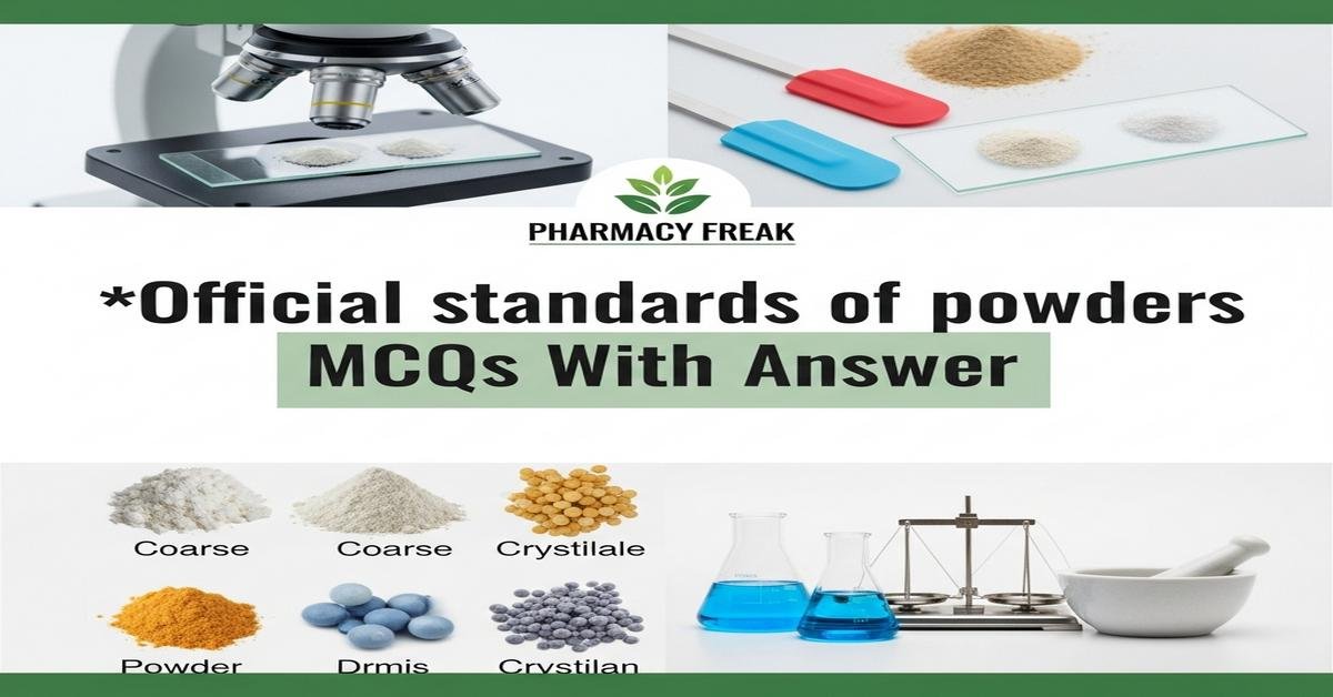 Official standards of powders MCQs With Answer