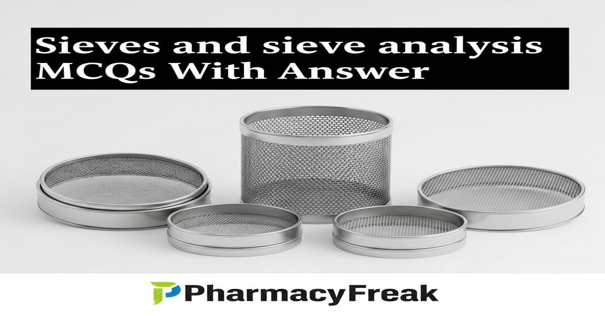 Sieves and sieve analysis MCQs With Answer