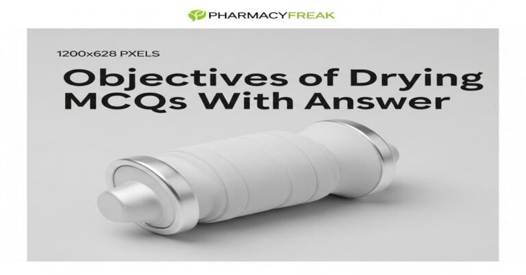 Objectives of drying MCQs With Answer