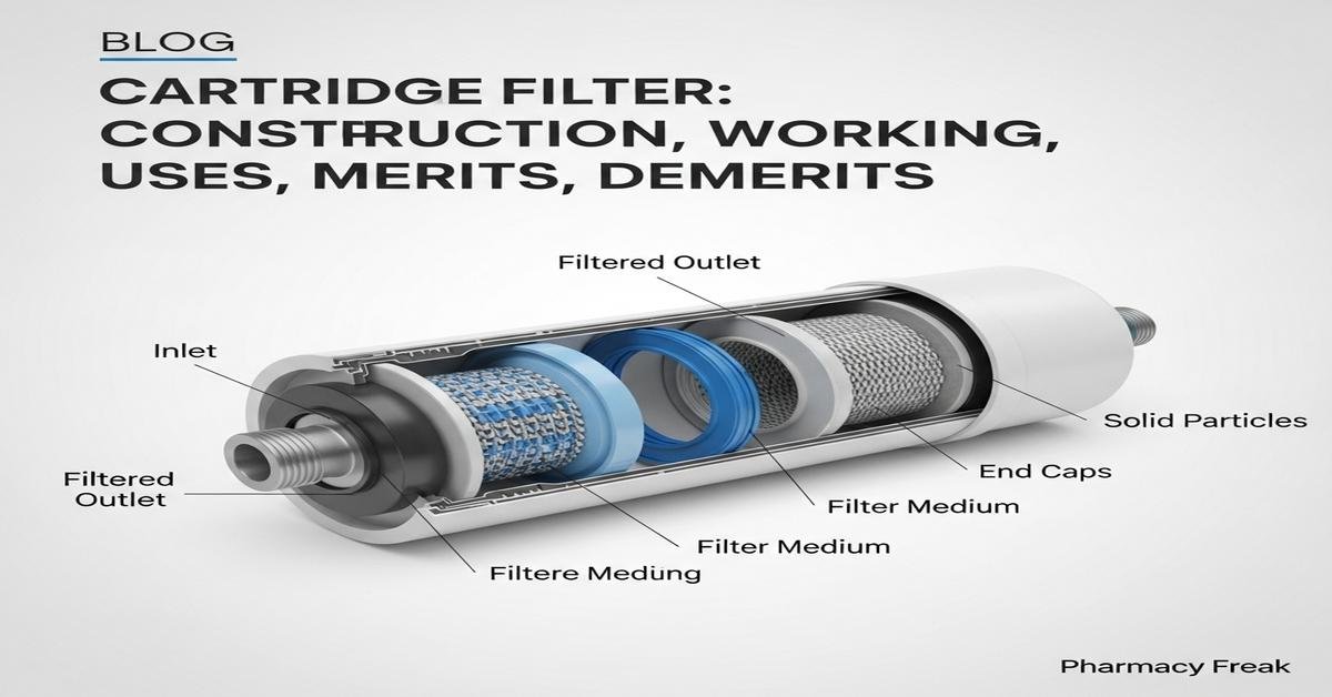 Cartridge filter – principle, construction, working, uses, merits, demerits MCQs With Answer