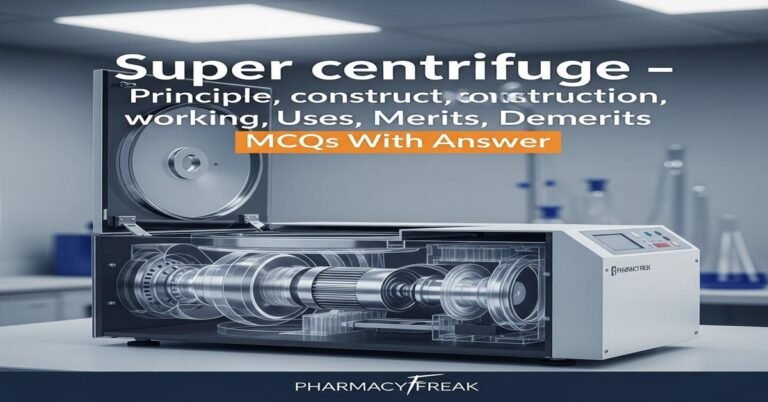 Super centrifuge – principle, construction, working, uses, merits, demerits MCQs With Answer