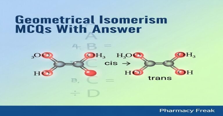 Geometrical isomerism MCQs With Answer