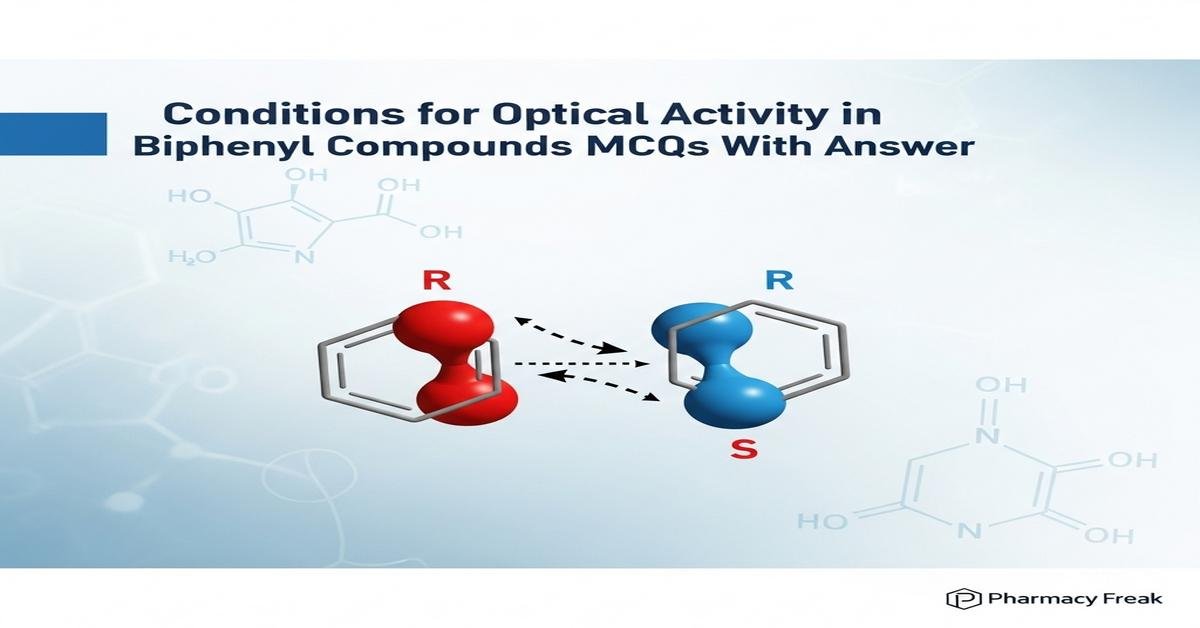 Conditions for optical activity in biphenyl compounds MCQs With Answer