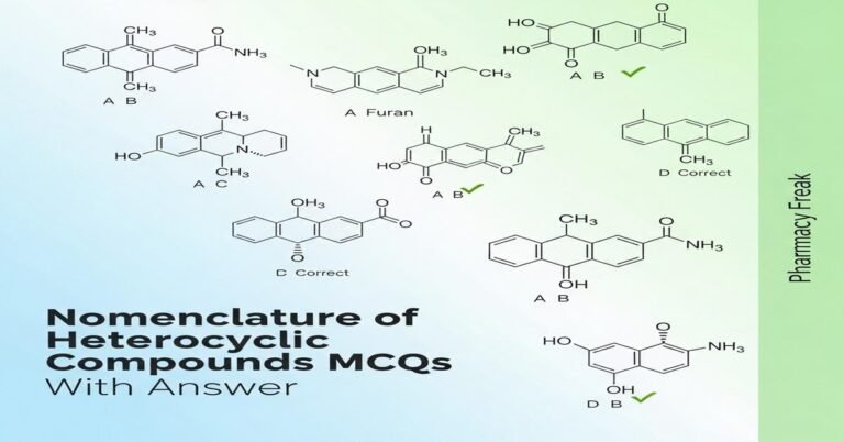 Nomenclature of heterocyclic compounds MCQs With Answer
