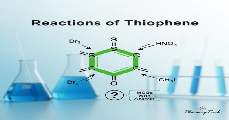 Reactions of thiophene MCQs With Answer