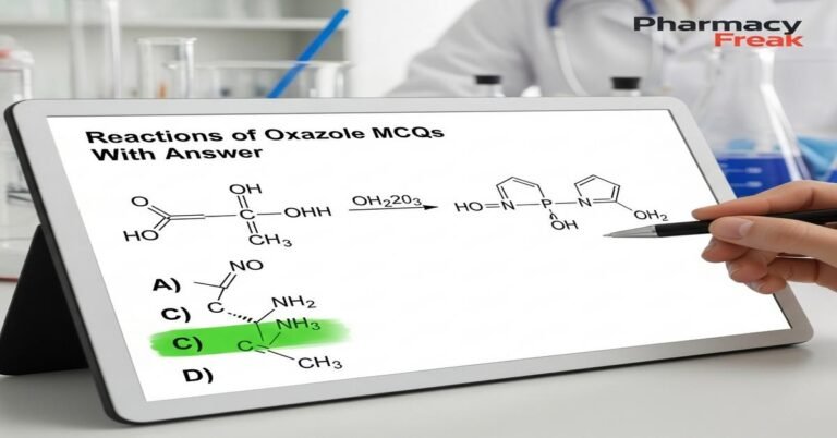 Reactions of oxazole MCQs With Answer