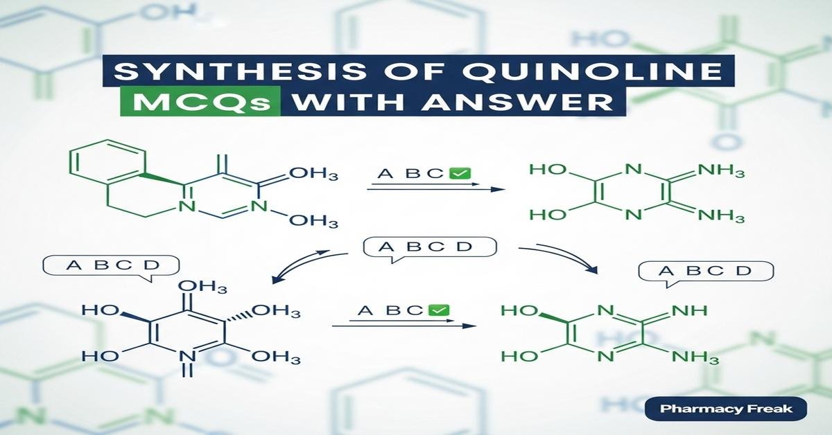 Synthesis of quinoline MCQs With Answer