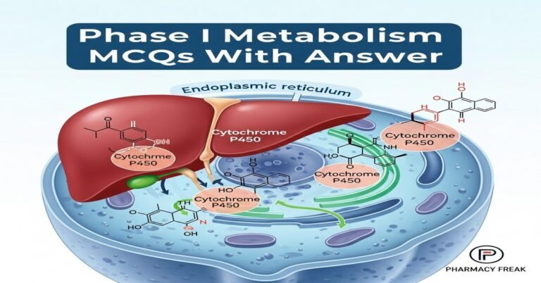 Phase I metabolism MCQs With Answer