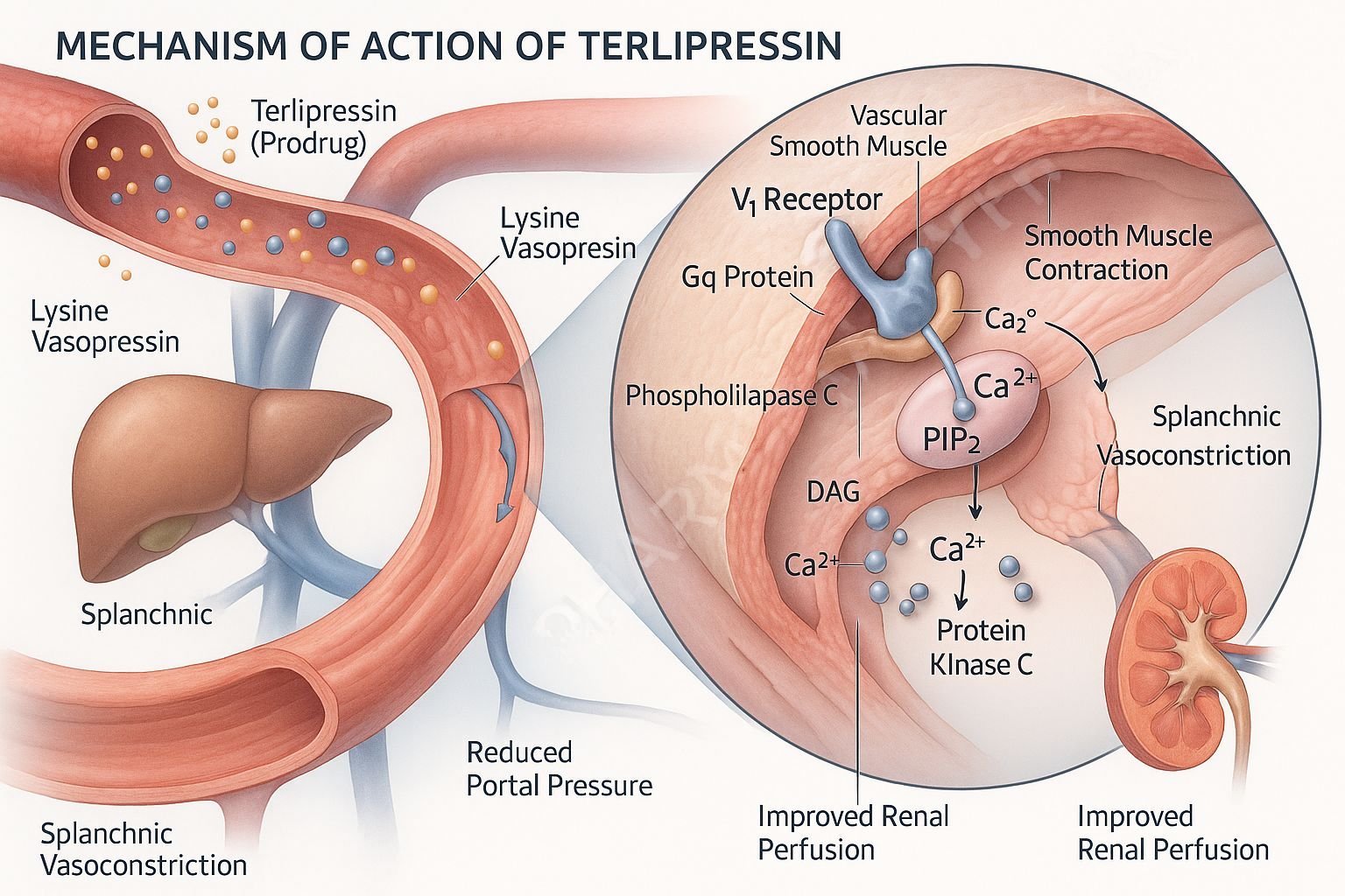 mechanism of action of terlipressin