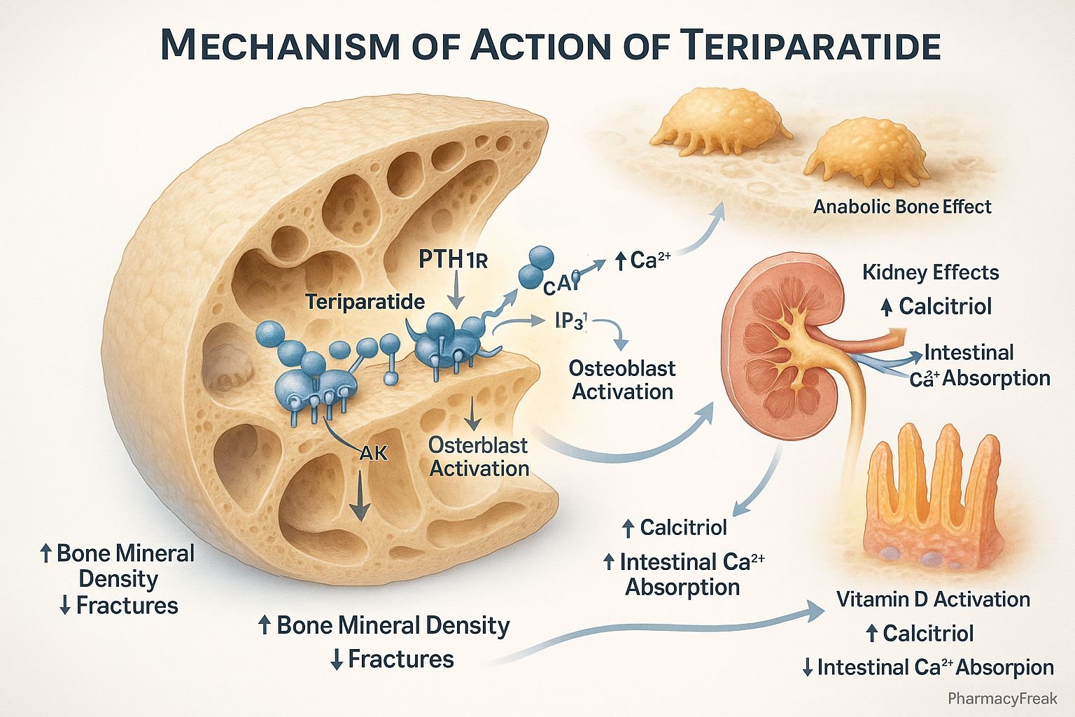 mechanism of action of teriparatide