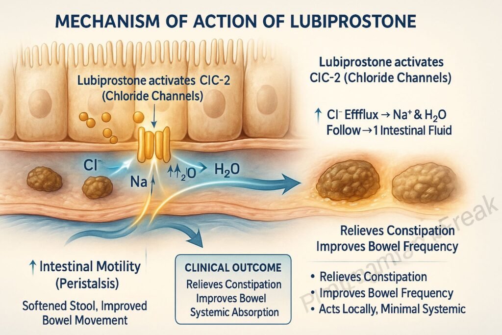 mechanism of action of lubiprostone