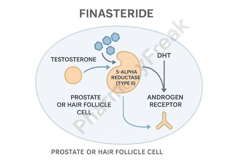 mechanism of action of finasteride