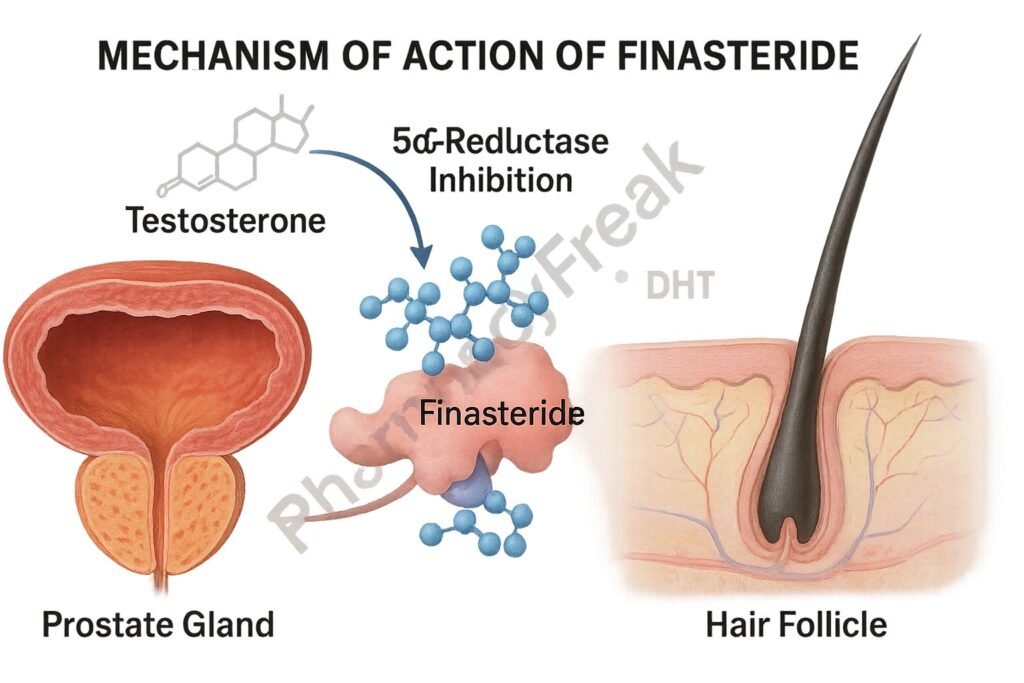 mechanism of action of finasteride