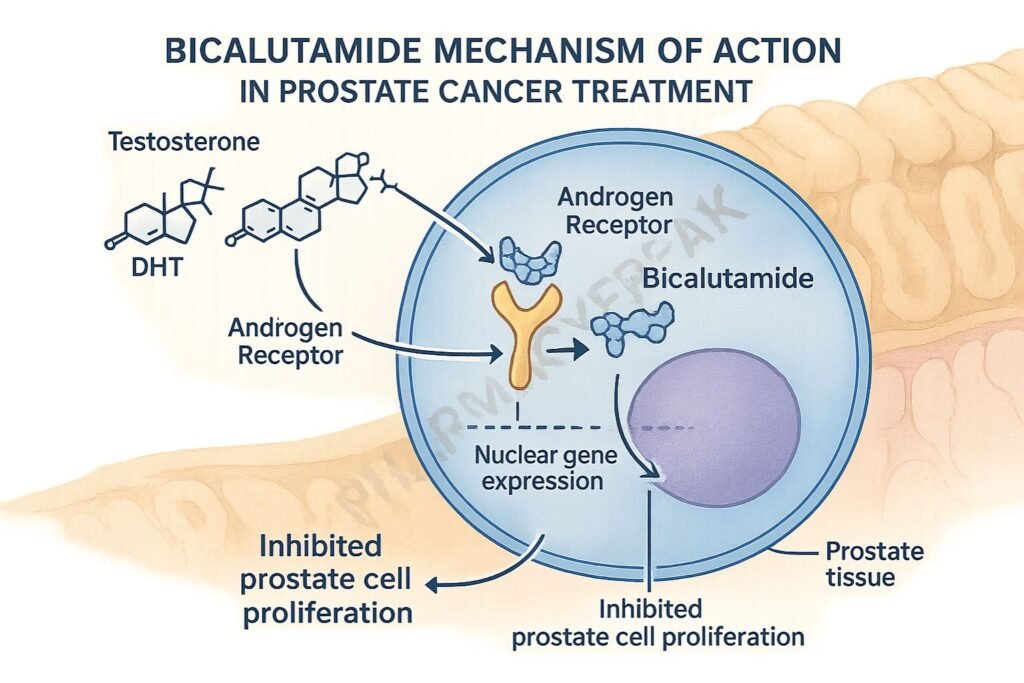 mechanism of action of bicalutamide