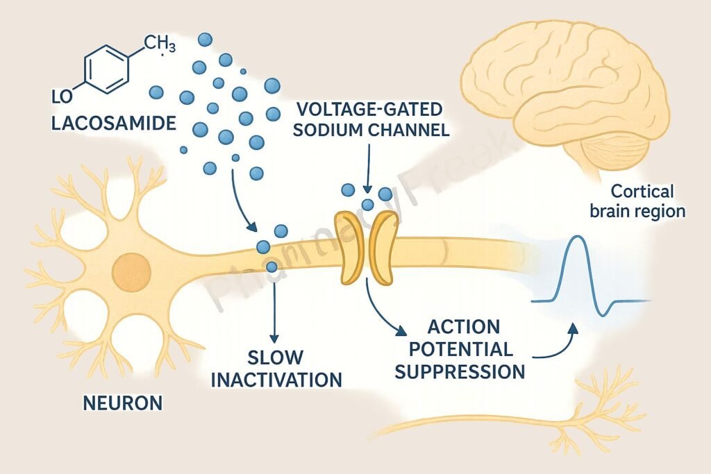 mechanism of action of lacosamide