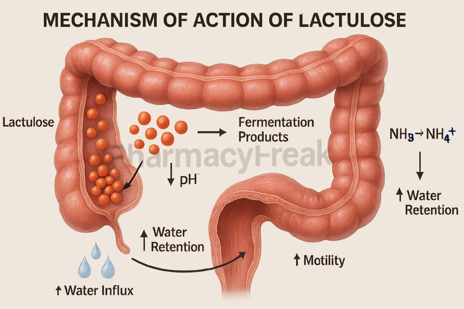 Lactulose pharmacology