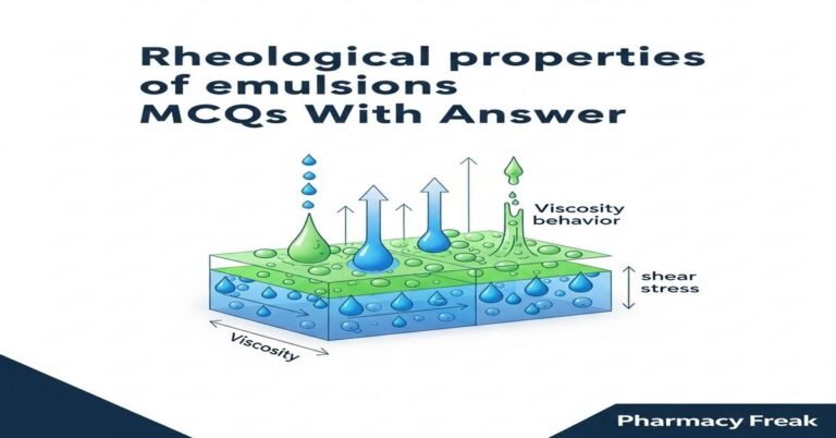 Rheological properties of emulsions MCQs With Answer