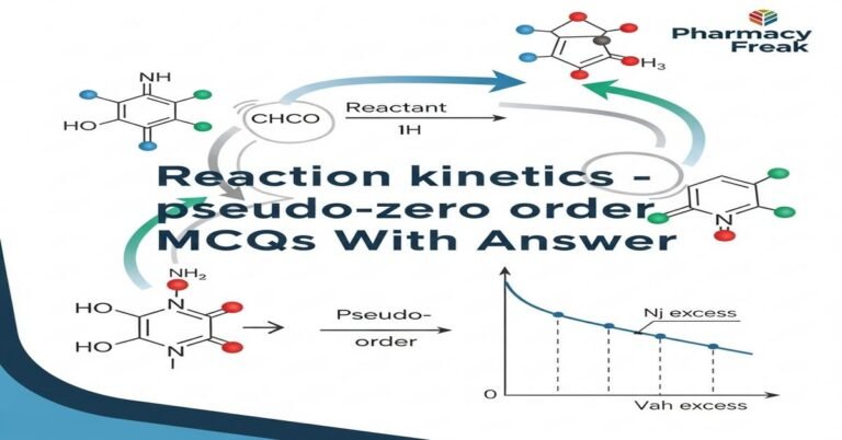 Reaction kinetics – pseudo-zero order MCQs With Answer