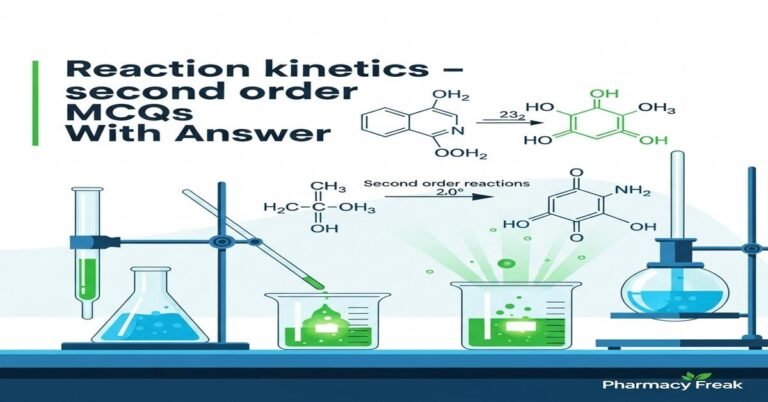 Reaction kinetics – second order MCQs With Answer