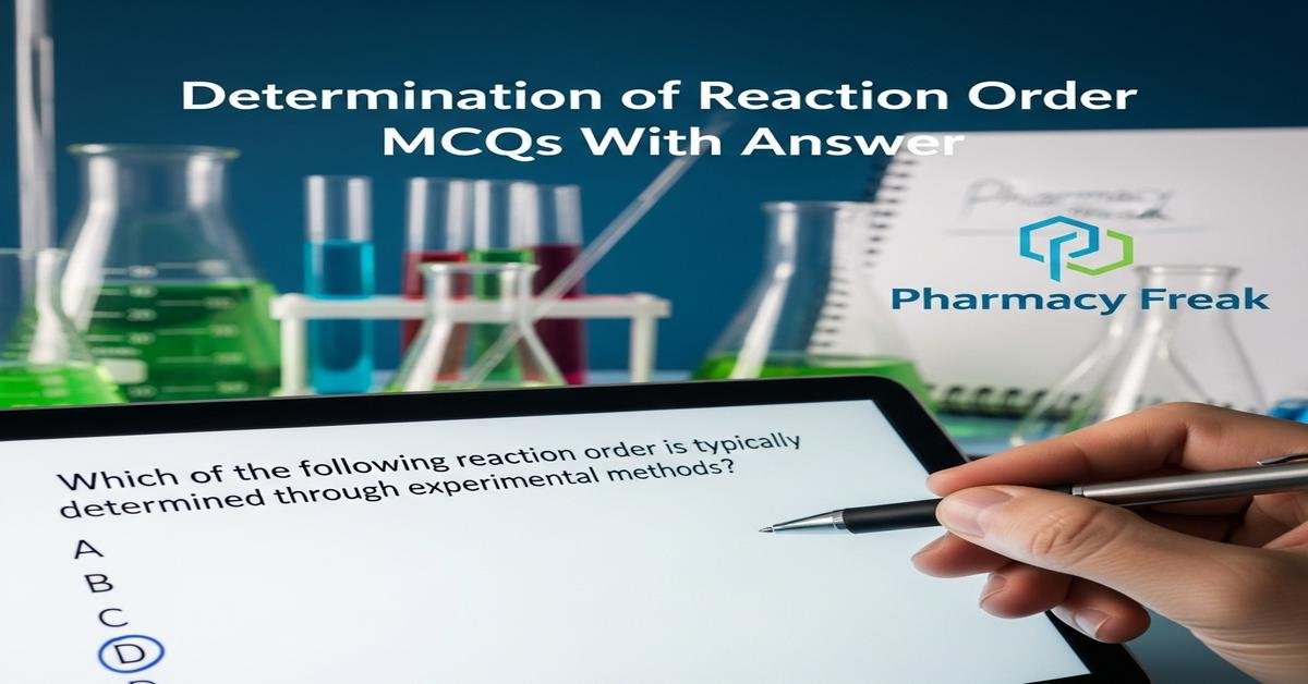 Determination of reaction order MCQs With Answer