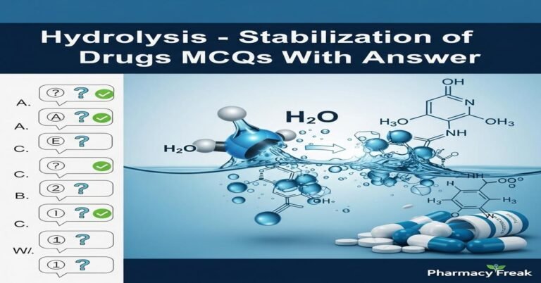 Hydrolysis – stabilization of drugs MCQs With Answer
