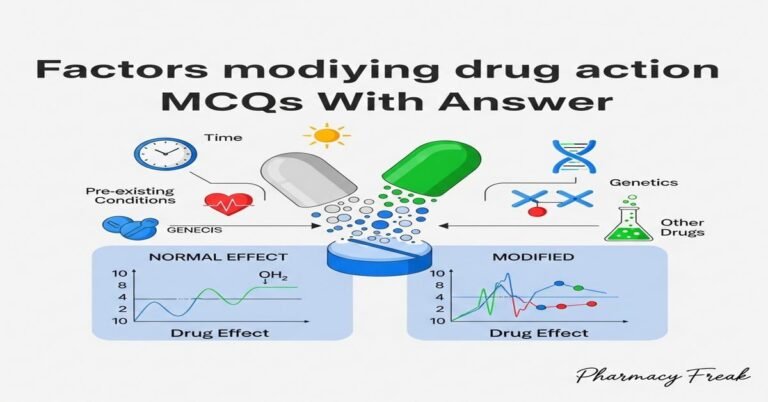Factors modifying drug action MCQs With Answer