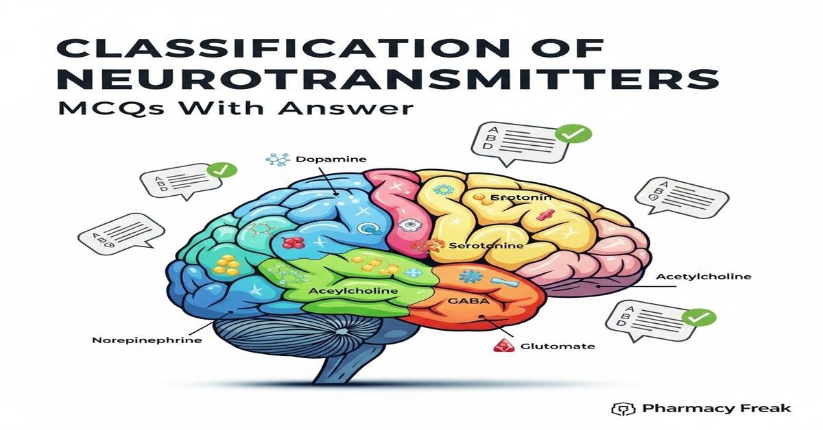 Classification of neurotransmitters MCQs With Answer