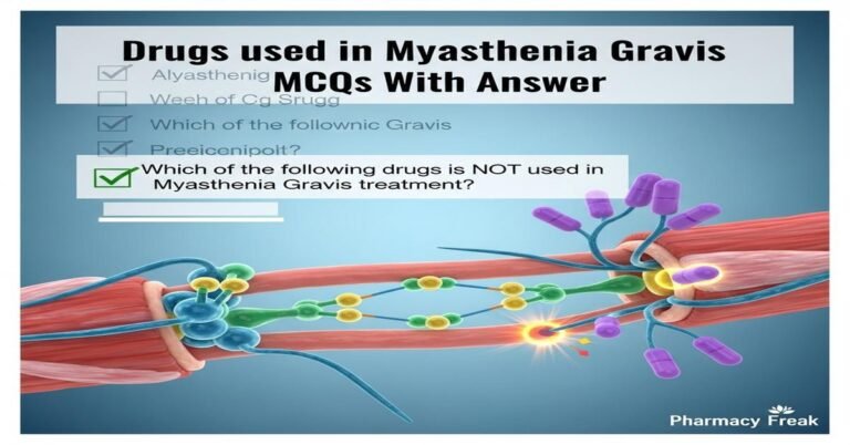Drugs used in myasthenia gravis MCQs With Answer