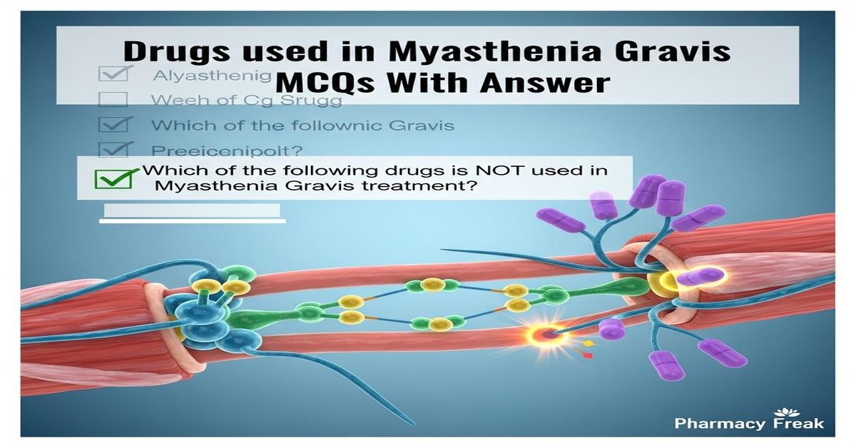 Drugs used in myasthenia gravis MCQs With Answer