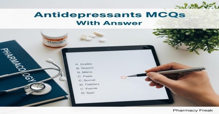 Antidepressants MCQs With Answer