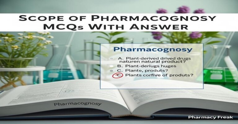 Scope of pharmacognosy MCQs With Answer