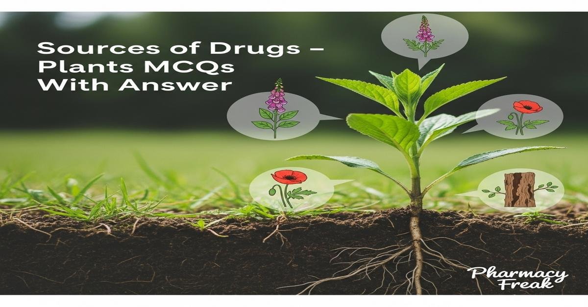 Sources of drugs – plants MCQs With Answer