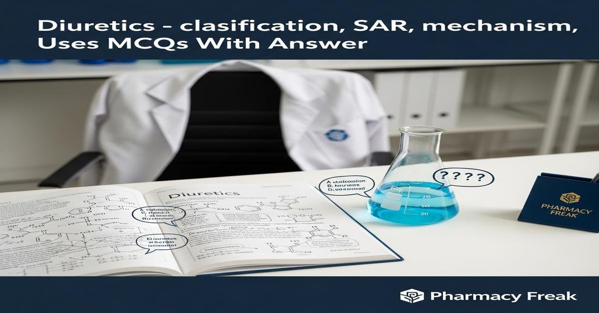 Diuretics – classification, SAR, mechanism, uses MCQs With Answer